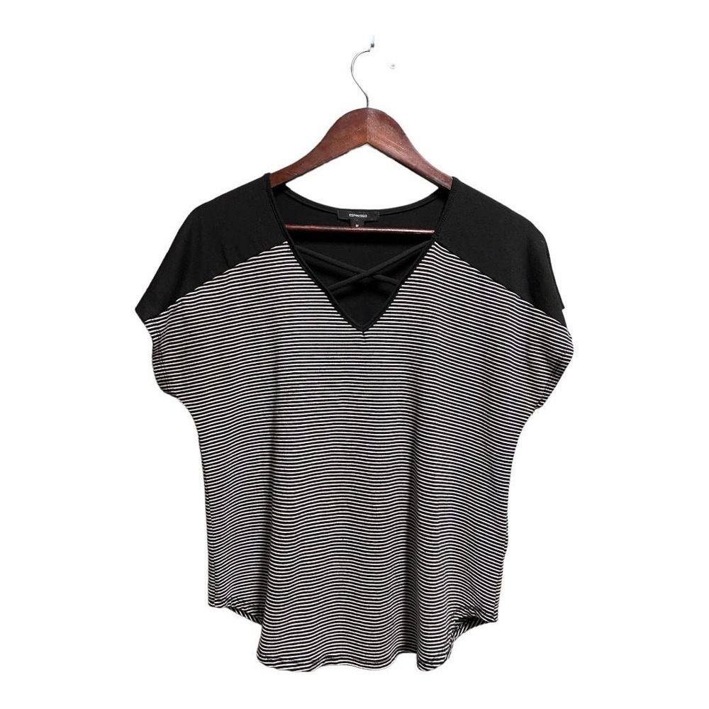 Black-and-white striped top by espresso size‎ medium